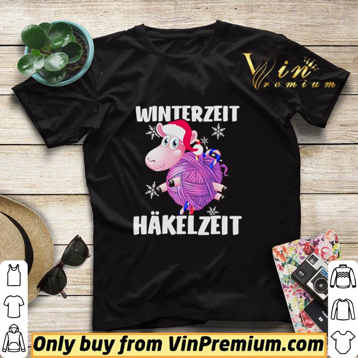 5b81fc4d sheep santa hat winterzeit hakelzeit christmas shirt sweater 4 - Sheep Santa hat Winterzeit Hakelzeit Christmas shirt sweater