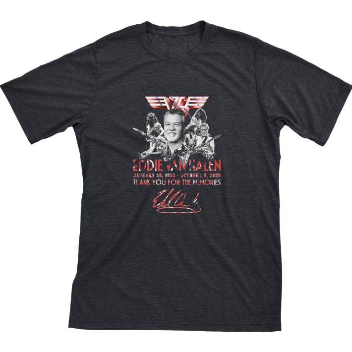 Funny Eddie Van Halen January 26 1955 October 6 2020 Signature Thank You tshirt sweatshirt