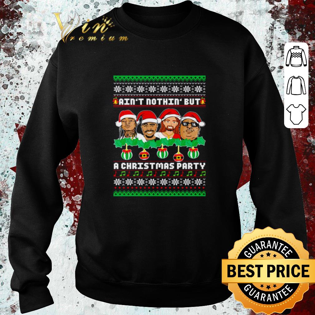 9853e3ac funny rapper santa ain t nothin but a christmas party ugly christmas sweater 4 - Funny Rapper Santa ain’t nothin’ but a Christmas party ugly Christmas sweater