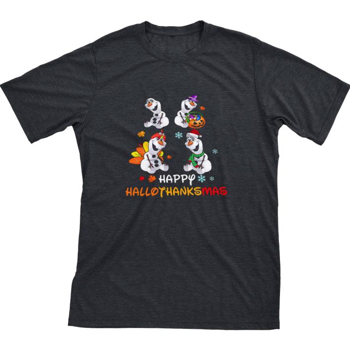 Premium Olaf Snowman Happy Hallothanksmas tshirt sweatshirt