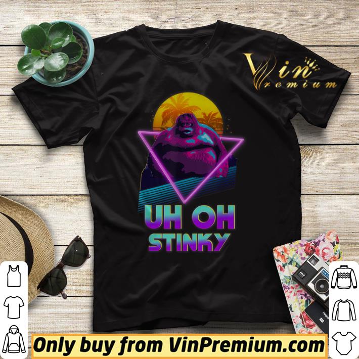 acf9ab2a premium uh oh stinky poop le monke vaporwave outrun tshirt 4 - Premium Uh Oh Stinky Poop Le Monke Vaporwave Outrun tshirt