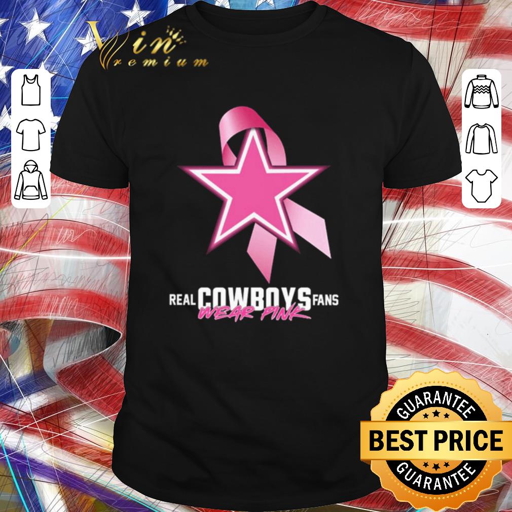 Funny Breast cancer awareness real Cowboys fans wear pink shirt