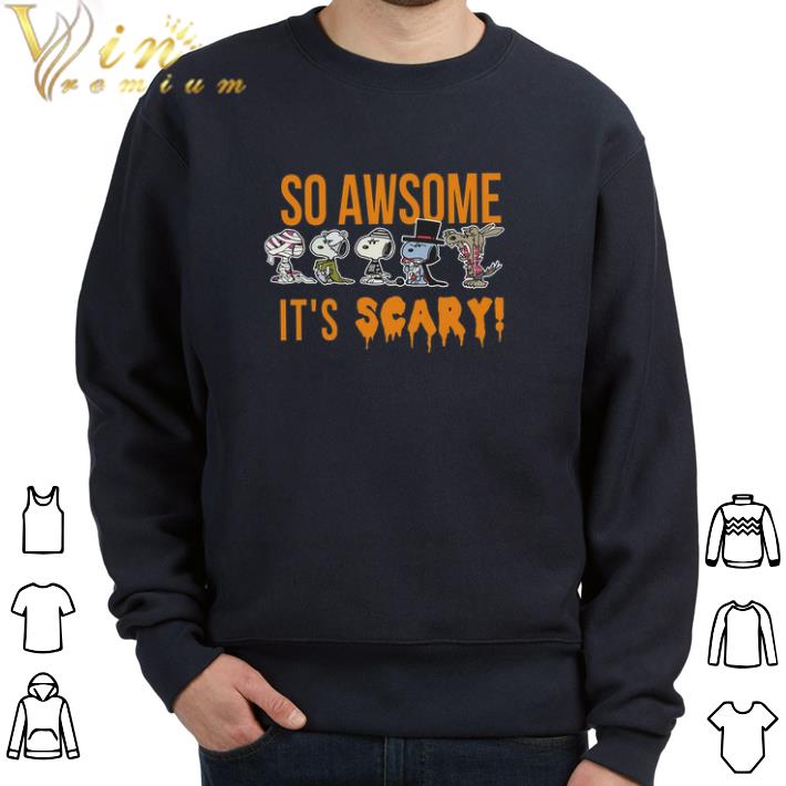 Funny Happy Halloween Snoopy So Awsome It's Scary tshirt bf165c75 funny happy halloween snoopy so awsome it s scary tshirt 4 - Funny Happy Halloween Snoopy So Awsome It's Scary tshirt