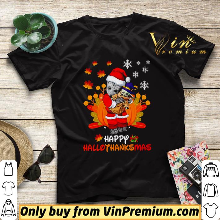 Funny Baby Groot hug Baby Yoda happy hallothanksmas shirt sweater ca11c68b funny baby groot hug baby yoda happy hallothanksmas shirt sweater 4 - Funny Baby Groot hug Baby Yoda happy hallothanksmas shirt sweater