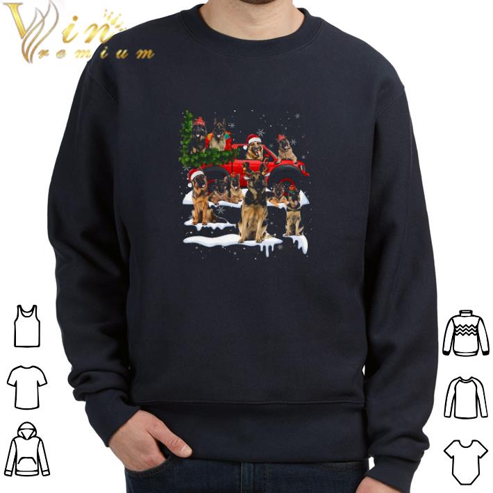 Premium German Shepherd Merry Christmas Red Car tshirt d024b209 premium german shepherd merry christmas red car tshirt 4 - Premium German Shepherd Merry Christmas Red Car tshirt