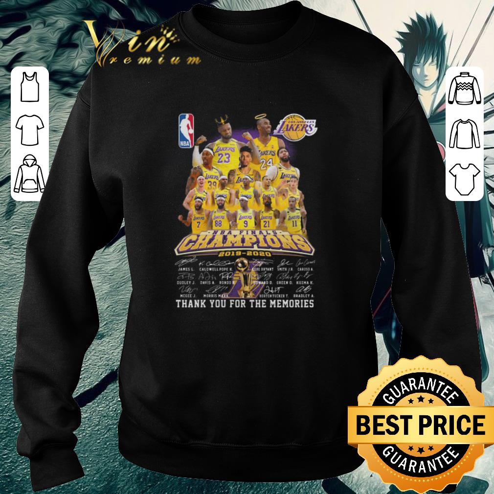 f245cf9c top nba los angeles lakers champions 2019 2020 thank you for the memories shirt 4 - Top NBA Los Angeles Lakers Champions 2019-2020 thank you for the memories shirt