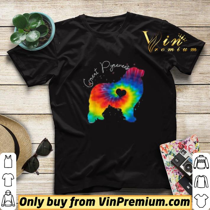 05567ac7 great pyrenees tie dye rainbow dog love shirt sweater 4 - Great Pyrenees Tie Dye Rainbow Dog Love shirt sweater