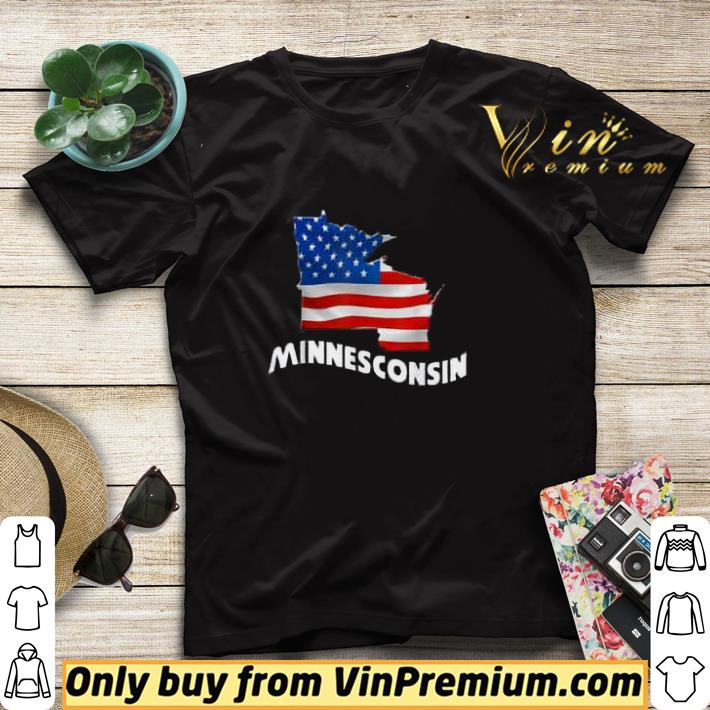 Minnesota & Wisconsin Minnesconsin With American Flag shirt sweater 0580a138 minnesota wisconsin minnesconsin with american flag shirt sweater 4 - Minnesota & Wisconsin Minnesconsin With American Flag shirt sweater