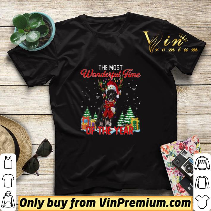2c0f32f2 pitbull reindeer christmas the most wonderful of the year shirt sweater 4 - Pitbull Reindeer Christmas The Most Wonderful Of The Year shirt sweater