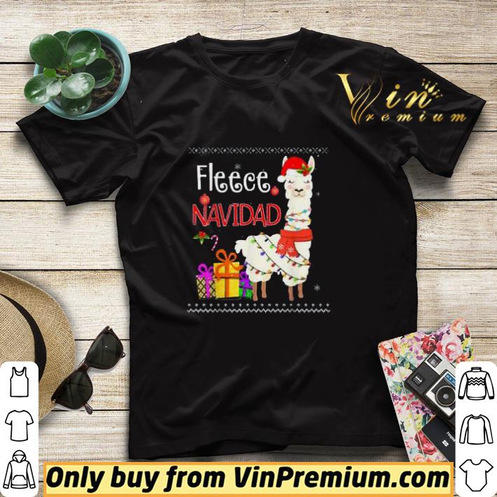 75f1985e fleece feliz navidad llama santa merry christmas shirt sweater 4 - Fleece Feliz Navidad Llama Santa Merry Christmas shirt sweater