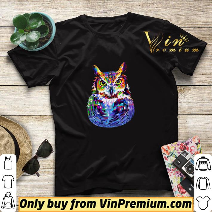 af3e36e5 owl watercolor shirt sweater 4 - Owl Watercolor shirt sweater