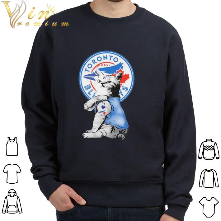 264d0a55 official cat tattoo i love toronto blue jays tshirt sweatshirt 4 - Official Cat tattoo I love Toronto Blue Jays tshirt sweatshirt
