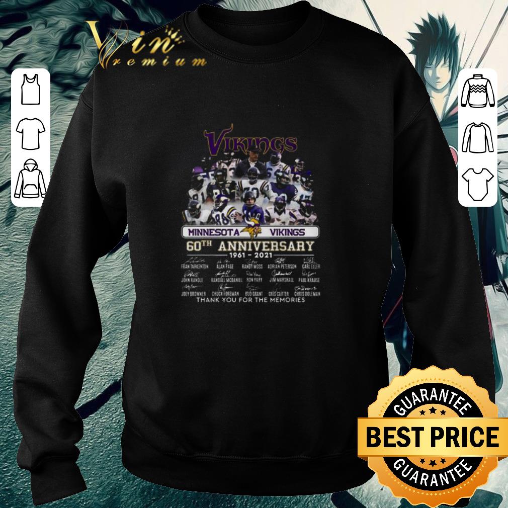 5bd1c329 hot minnesota vikings 60th anniversary 1961 2021 thank you for the memories shirt 4 - Hot Minnesota Vikings 60th Anniversary 1961-2021 Thank You For The Memories shirt