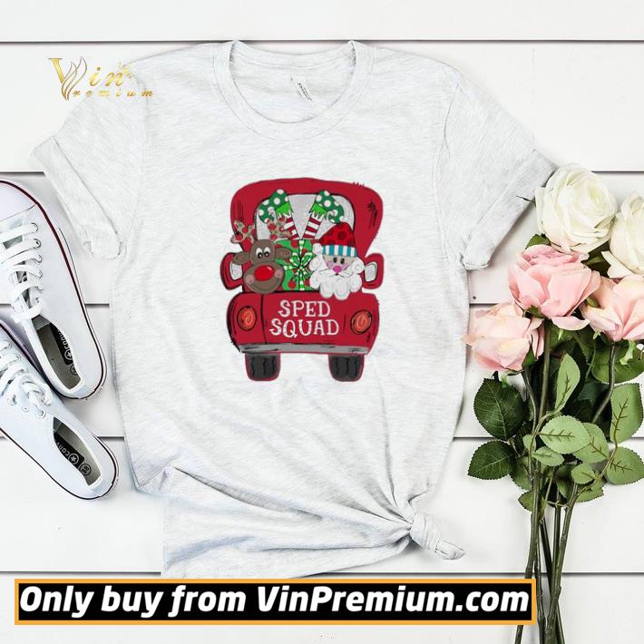 98dad4f5 santa claus and reindeer elf truck sped squad merry christmas shirt sweater 4 - Santa Claus and Reindeer Elf Truck Sped Squad Merry Christmas shirt sweater