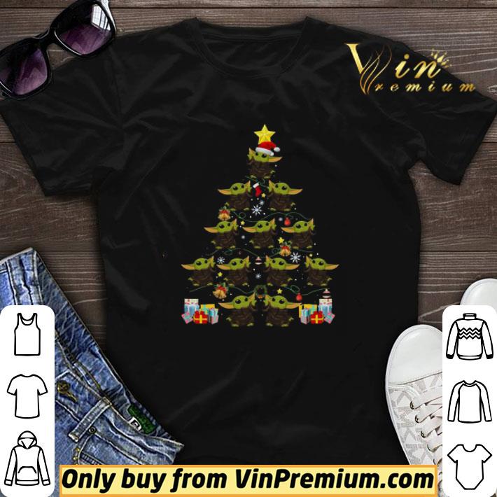 Baby Yoda Merry Christmas Tree Gift shirt sweater