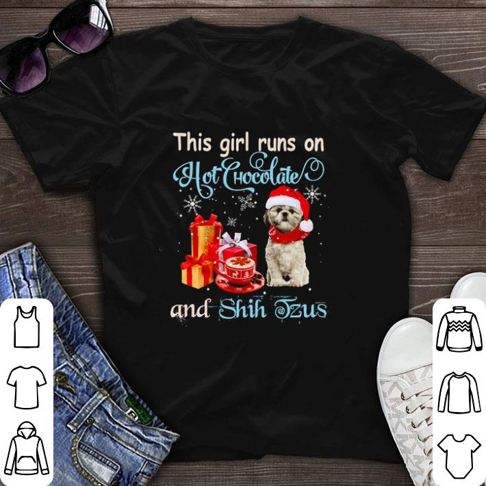 Funny This girl runs on hot chocolate and shih Tzus shirt sweater