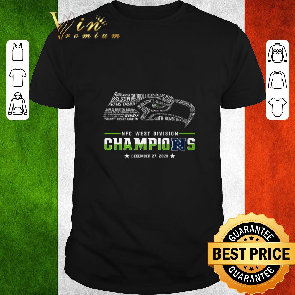 Awesome Logo Seattle Seahawks NFC West Division Champions December 27 2020 shirt