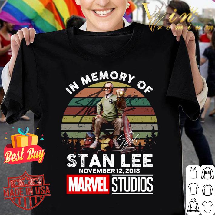 Original Vintage In Memory Of Stan Lee November 12 2018 Marvel Studios Signed shirt