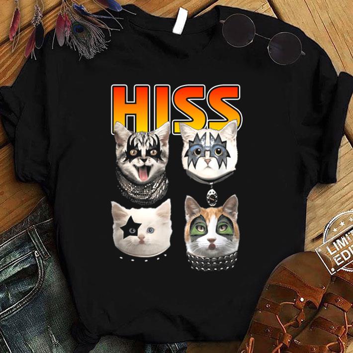 Funny Hiss Cats mashup Kiss face shirt