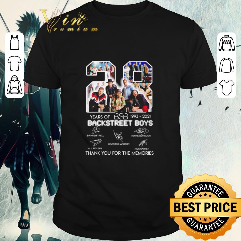 Official 28 years of BSB 1993-2021 backstreet boys thank you for the memories shirt