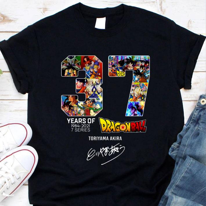 Awesome Dragon Ball 37 years of 1984-2021 7 series Toriyama Akira signature shirt