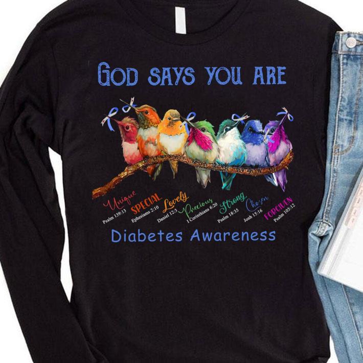 Original God Says You Are Diabetes Awareness Birds Shirt God Says You Are Diabetes Awareness Birds Shirt 4 - Original God Says You Are Diabetes Awareness Birds Shirt