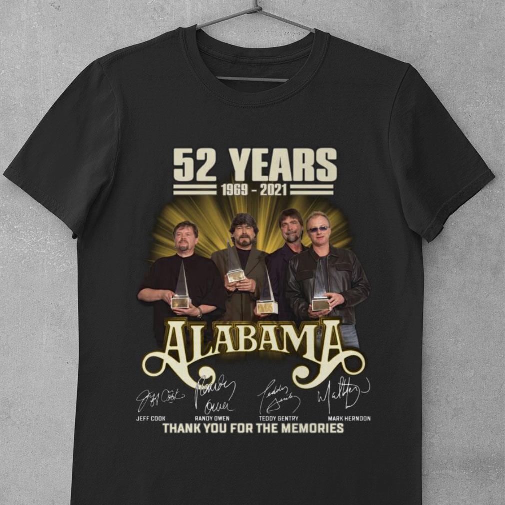 Premium 52 years 1969-2021 Alabama Band signatures thank you for the memories shirt 52 years 1969 2021 Alabama Band signatures thank you for the memories shirt 1 - Premium 52 years 1969-2021 Alabama Band signatures thank you for the memories shirt