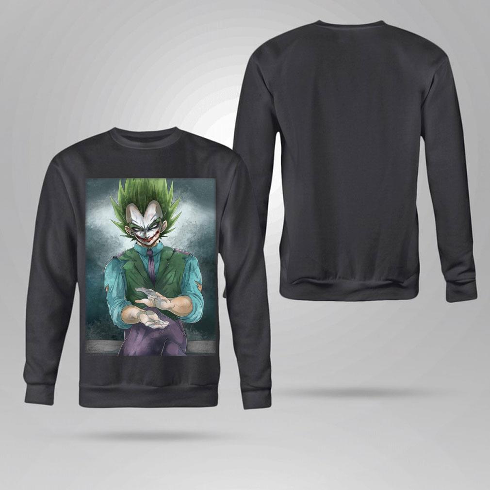 Funny Dragon Ball Vegeta mashup Joker shirt Dragon Ball Vegeta mashup Joker shirt 4 - Funny Dragon Ball Vegeta mashup Joker shirt
