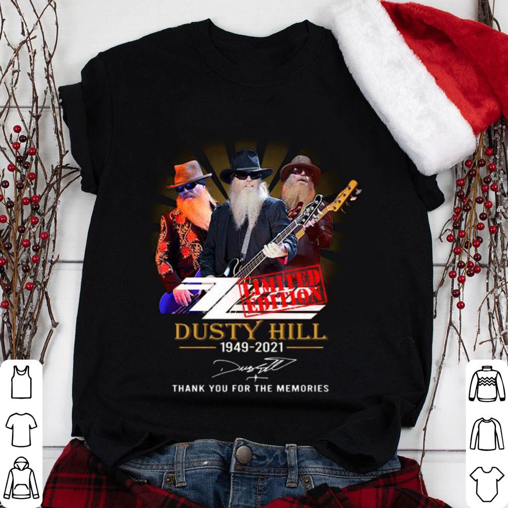 Dusty Hill 1949-2021 Signature Thank You For The Memories Zz Top Shirt