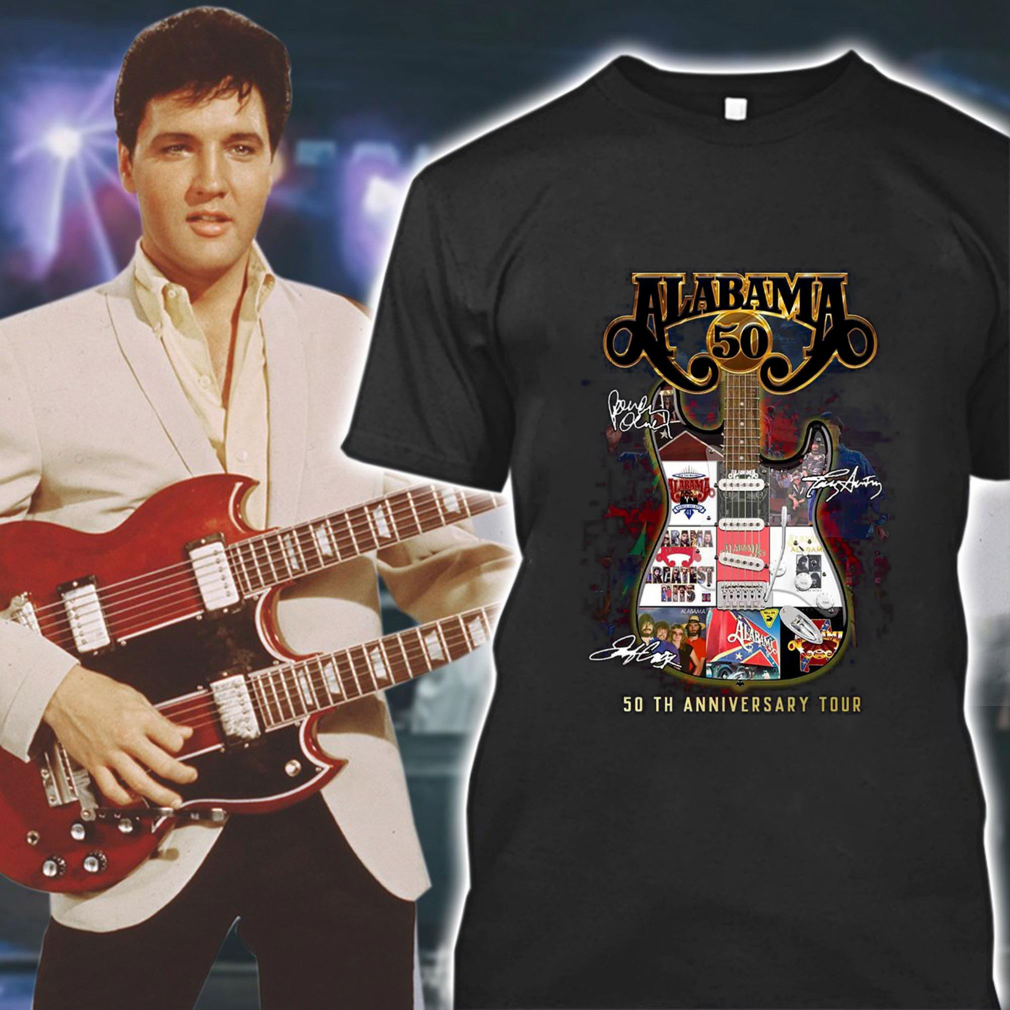 Best Guitar Alabama Band Signatures 50th Anniversary Tour Shirt Guitar Alabama Band Signatures 50th Anniversary Tour Shirt 1 - Best Guitar Alabama Band Signatures 50th Anniversary Tour Shirt