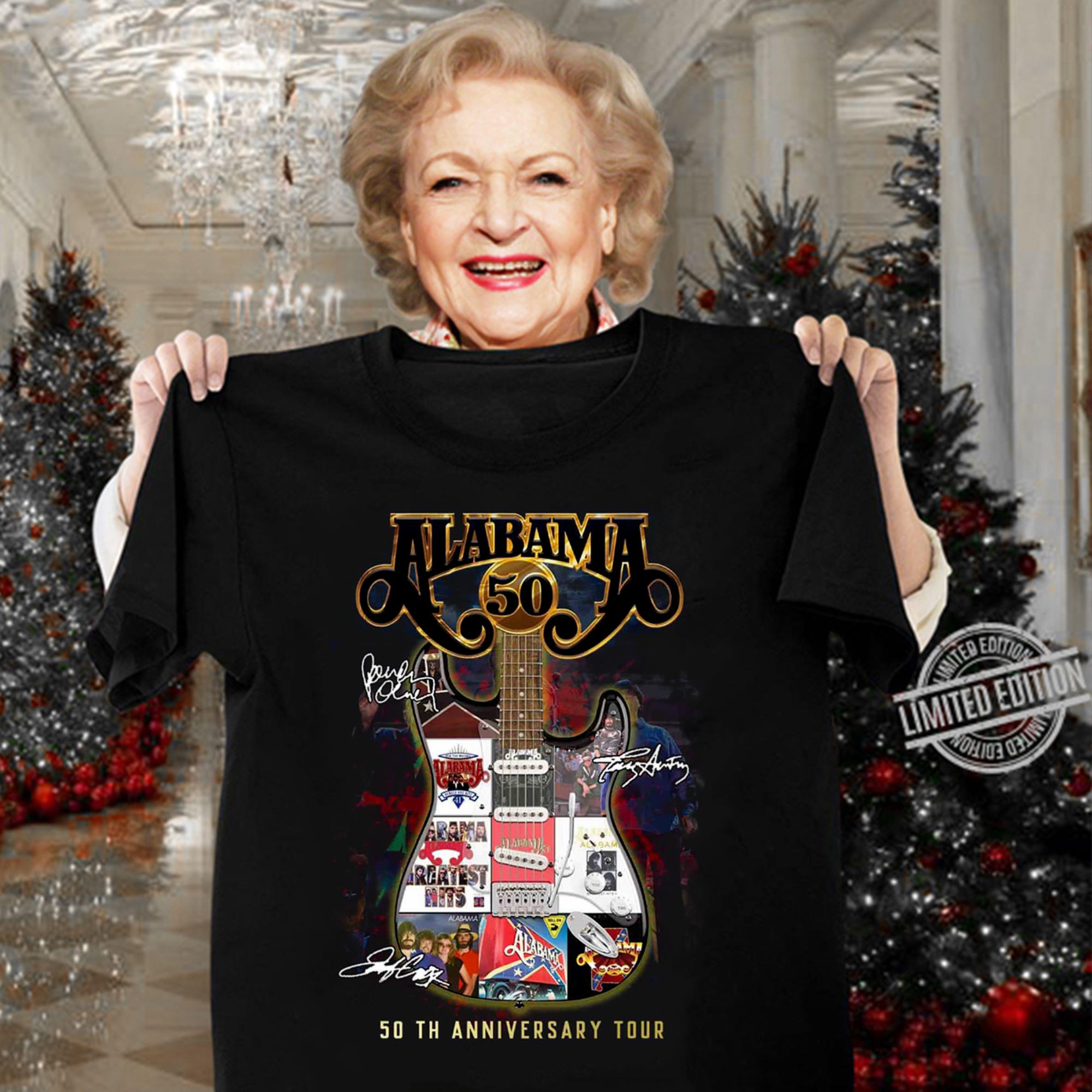 Best Guitar Alabama Band Signatures 50th Anniversary Tour Shirt Guitar Alabama Band Signatures 50th Anniversary Tour Shirt 3 - Best Guitar Alabama Band Signatures 50th Anniversary Tour Shirt