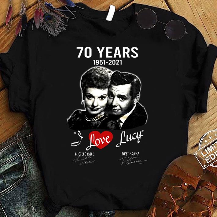 Hot I Love Lucy sitcom 70 years 1951-2021 Lucille Ball Desi Arnaz Signatures Shirt I Love Lucy sitcom 70 years 1951 2021 Lucille Ball Desi Arnaz Signatures Shirt 1 - Hot I Love Lucy sitcom 70 years 1951-2021 Lucille Ball Desi Arnaz Signatures Shirt