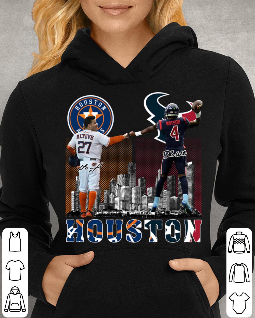José Altuve Deshaun Watson Signatures Houston Astros Houston Texans Shirt 4 - Official José Altuve Deshaun Watson Signatures Houston Astros Houston Texans Shirt
