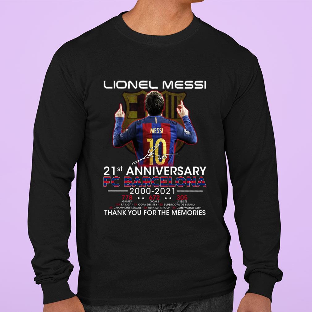 Best Just a memory Lionel Messi 21st anniversary FC Barcelona 2000-2021 Shirt Just a memory Lionel Messi 21st anniversary FC Barcelona 2000 2021 Shirt 3 - Best Just a memory Lionel Messi 21st anniversary FC Barcelona 2000-2021 Shirt