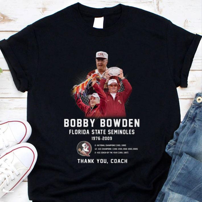 Awesome RIP Bobby Bowden Florida State Seminoles 1976-2009 thank you coach shirt