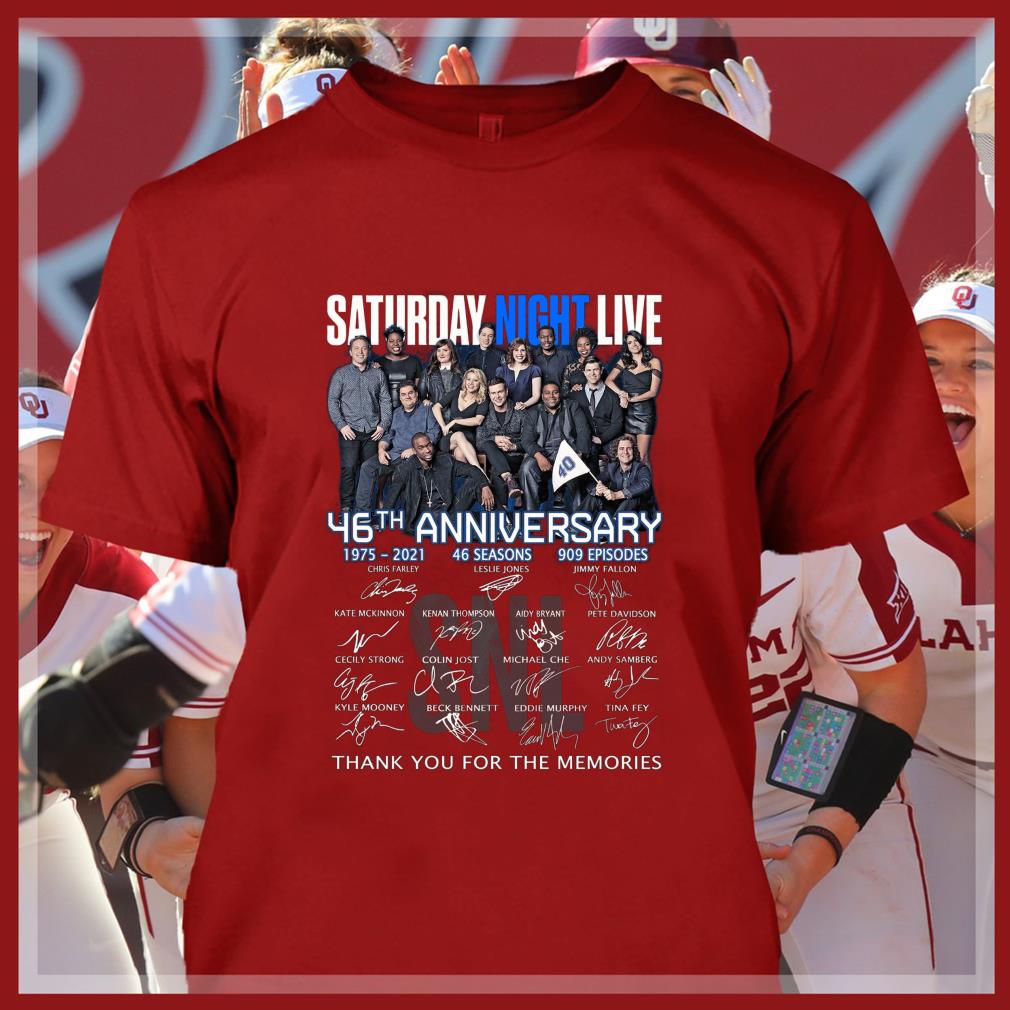 Premium SNL Saturday Night Live 46th Anniversary 1975-2021 46 Seasons 909 Episodes Signatures Thank You For The Memories Shirt SNL Saturday Night Live 46th Anniversary 1975 2021 46 Seasons 909 Episodes Signatures Thank You For The Memories Shirt 4 1 - Premium SNL Saturday Night Live 46th Anniversary 1975-2021 46 Seasons 909 Episodes Signatures Thank You For The Memories Shirt