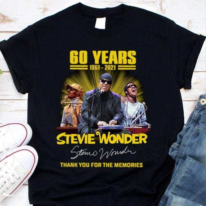 Hot Stevie Wonder 60 years 1961-2021 signature thank you for the memories shirt Stevie Wonder 60 years 1961 2021 signature thank you for the memories shirt 1 - Hot Stevie Wonder 60 years 1961-2021 signature thank you for the memories shirt