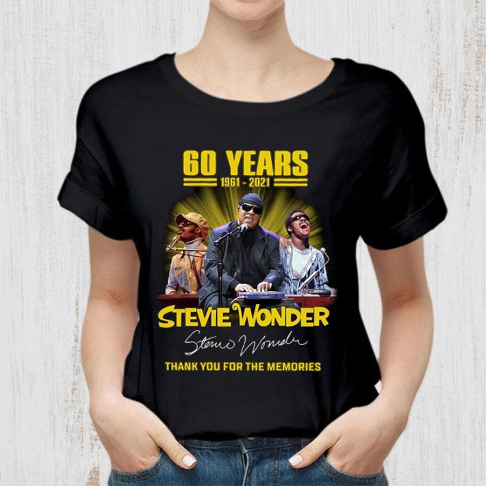 Hot Stevie Wonder 60 years 1961-2021 signature thank you for the memories shirt Stevie Wonder 60 years 1961 2021 signature thank you for the memories shirt 2 - Hot Stevie Wonder 60 years 1961-2021 signature thank you for the memories shirt