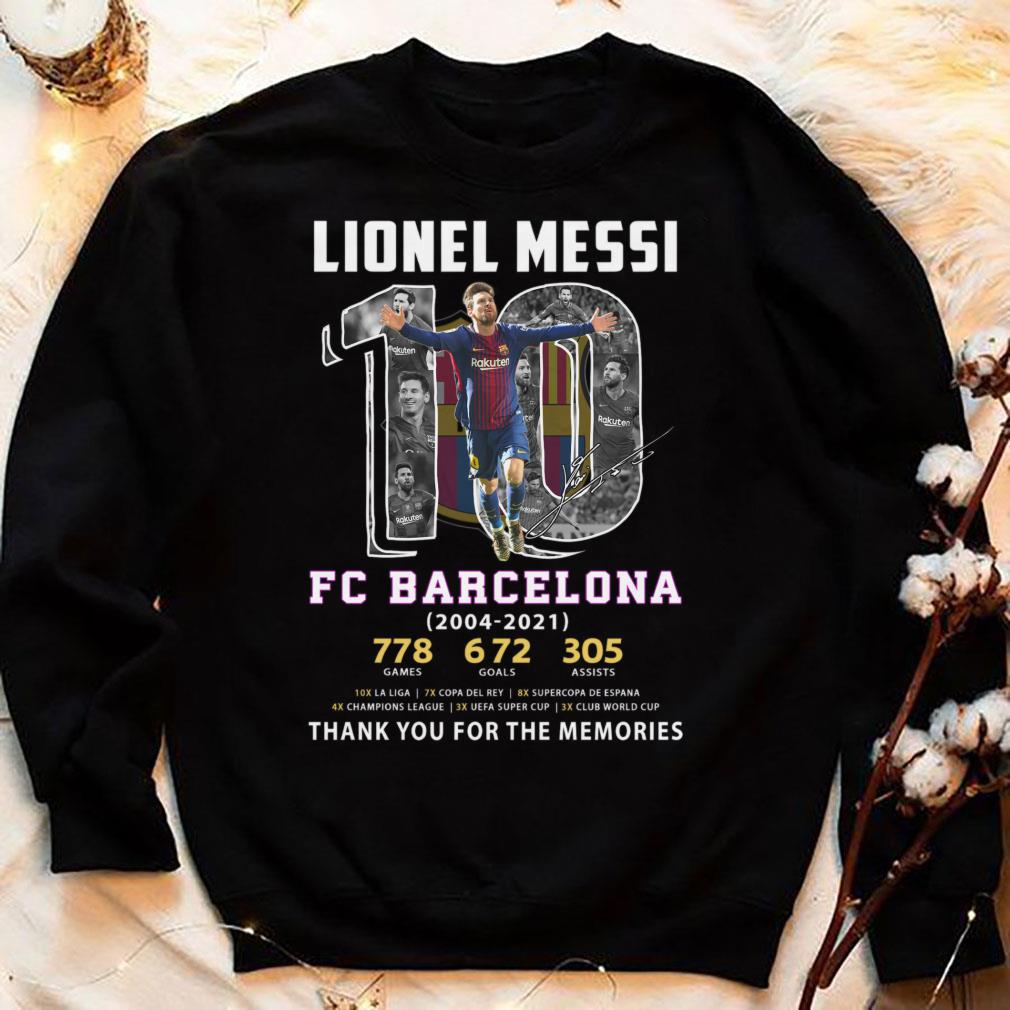 Thank Memories Lionel Messi No. 10 Fc Barcelona 2004-2021 778 Games 672 Goal 305 Assists Signature Shirt Thank Memories Lionel Messi No 10 Fc Barcelona 2004 2021 778 Games 672 Goal 305 Assists Signature Shirt 4 - Thank Memories Lionel Messi No. 10 Fc Barcelona 2004-2021 778 Games 672 Goal 305 Assists Signature Shirt