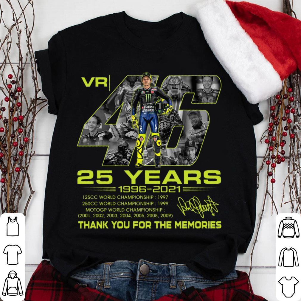 Best Thank You VR 46 25 years 1996-2021 MotoGP World Championship Signature Shirt