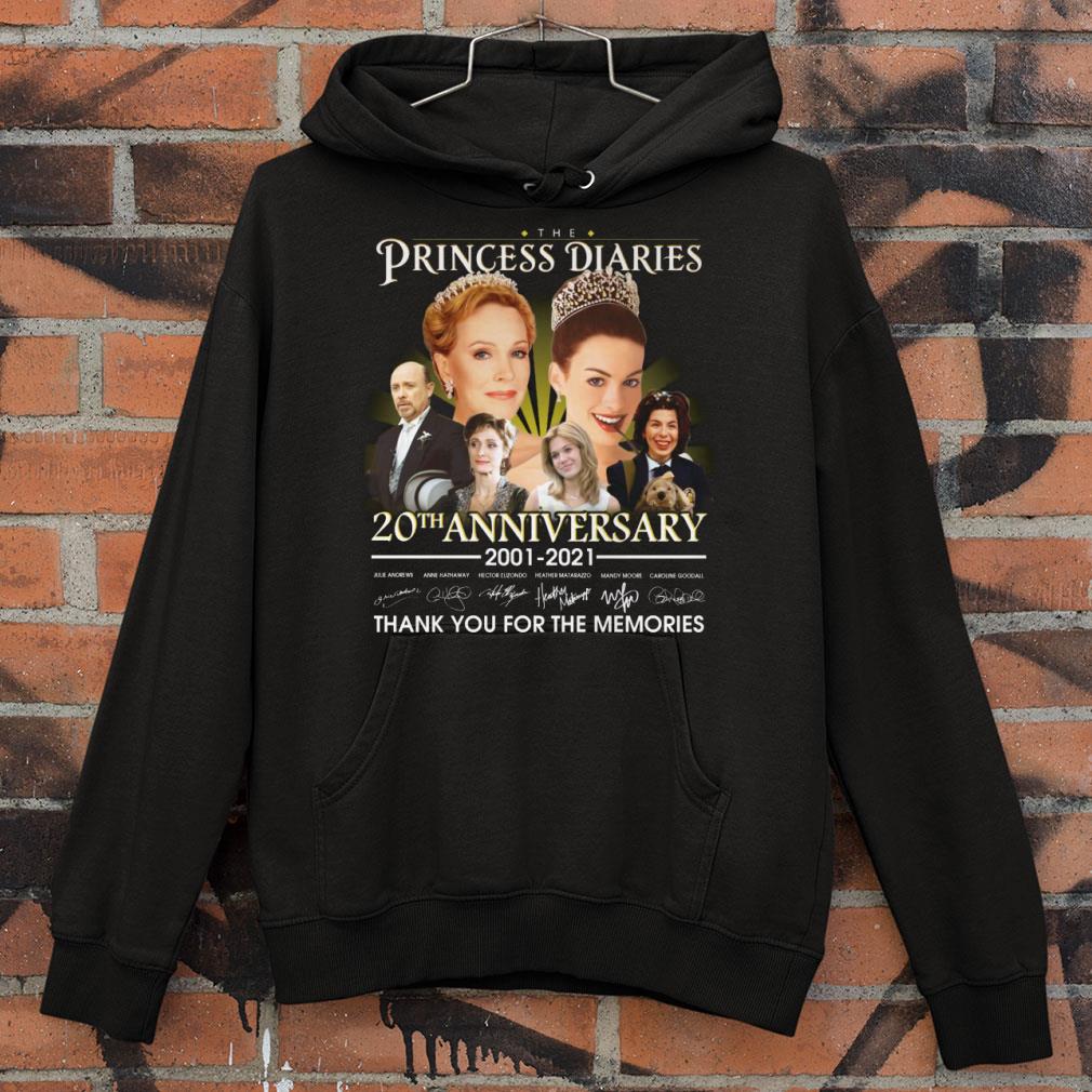 Awesome The Princess Diaries 20th anniversary 2001-2021 signatures thank you for the memories shirt The Princess Diaries 20th anniversary 2001 2021 signatures thank you for the memories shirt 4 - Awesome The Princess Diaries 20th anniversary 2001-2021 signatures thank you for the memories shirt