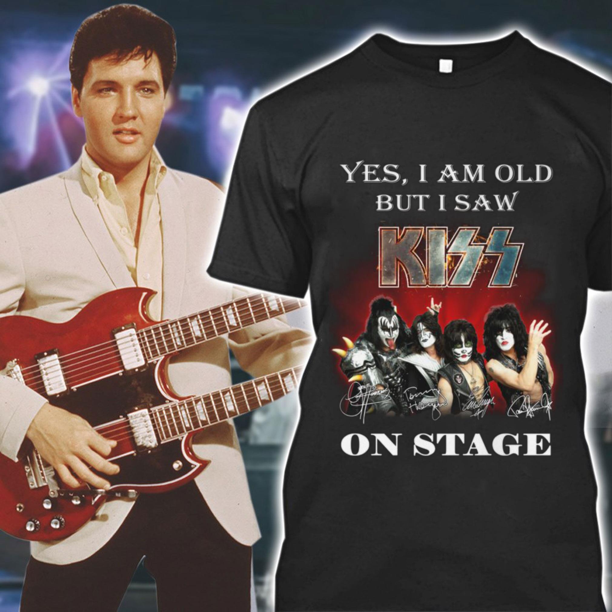 Premium Yes i am old but i saw Kiss band member on stage signatures shirt Yes i am old but i saw Kiss band member on stage signatures shirt 1 - Premium Yes i am old but i saw Kiss band member on stage signatures shirt