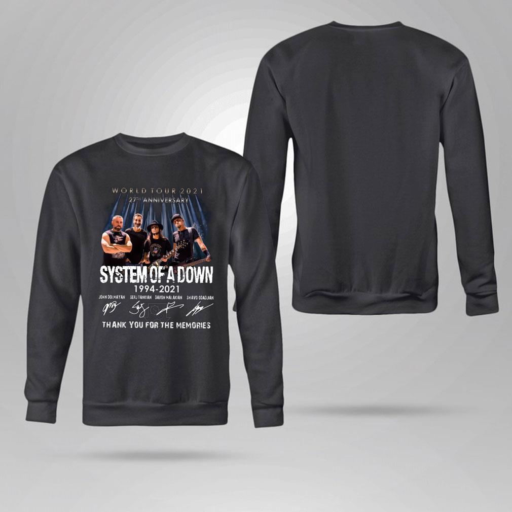 Official 27th anniversary System Of A Down 1994-2021 World Tour 2021 thank you for the memories signatures shirt, John Dolmayan, Serj Tankian, Daron Malakian, Shavo Odadjian 27th anniversary System Of A Down 1994 2021 World Tour 2021 thank you for the memories signatures shirt John Dolmayan Serj Tankian Daron Malakian Shavo Odadjian 4 - Official 27th anniversary System Of A Down 1994-2021 World Tour 2021 thank you for the memories signatures shirt, John Dolmayan, Serj Tankian, Daron Malakian, Shavo Odadjian