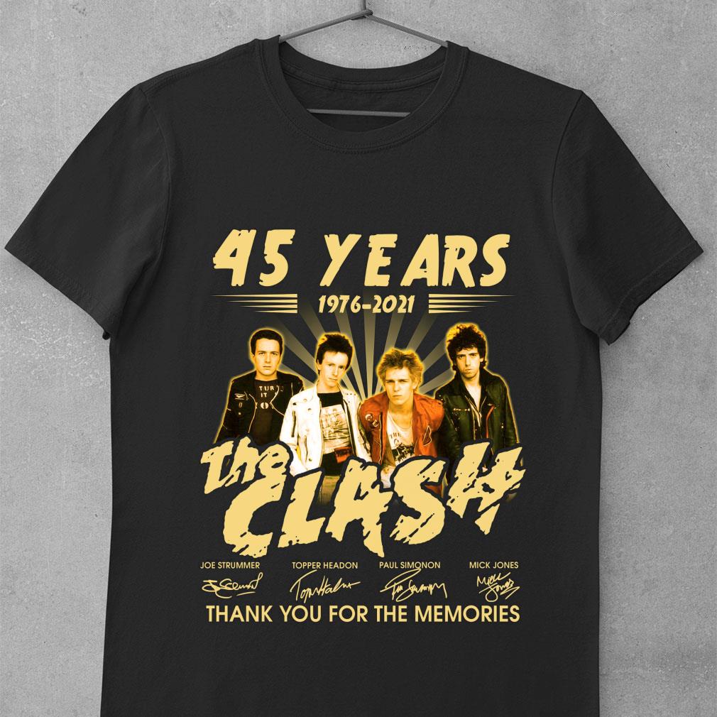 Original 45 years 1976-2021 The Clash band rock signatures thank memories shirt 45 years 1976 2021 The Clash band rock signatures thank memories shirt 1 - Original 45 years 1976-2021 The Clash band rock signatures thank memories shirt