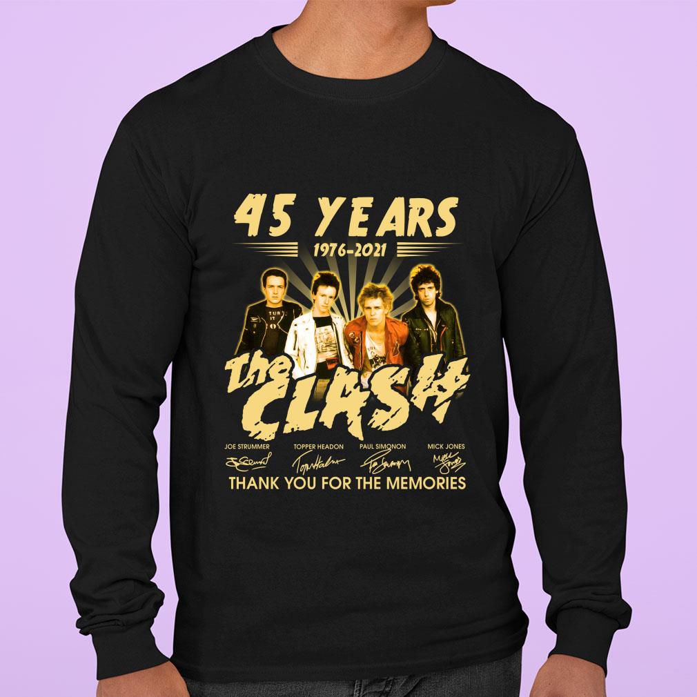 Original 45 years 1976-2021 The Clash band rock signatures thank memories shirt 45 years 1976 2021 The Clash band rock signatures thank memories shirt 3 - Original 45 years 1976-2021 The Clash band rock signatures thank memories shirt