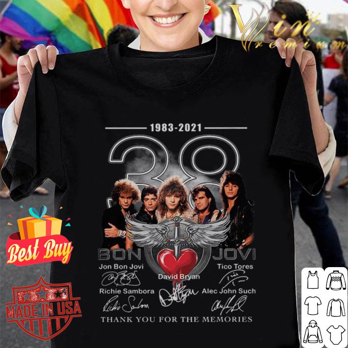 Funny Bon Jovi band member 38 years 1983-2021 thank you for the memories signatures shirt Bon Jovi band member 38 years 1983 2021 thank you for the memories signatures shirt 1 - Funny Bon Jovi band member 38 years 1983-2021 thank you for the memories signatures shirt