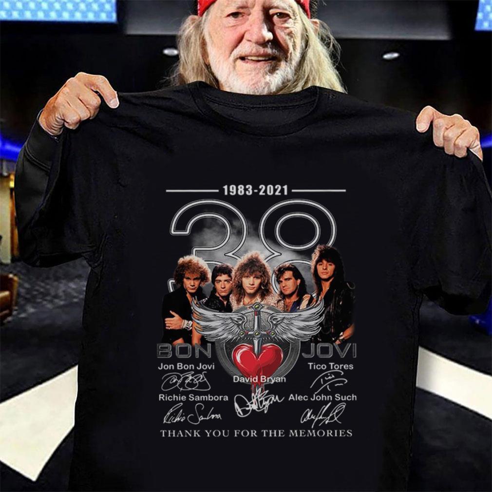 Funny Bon Jovi band member 38 years 1983-2021 thank you for the memories signatures shirt Bon Jovi band member 38 years 1983 2021 thank you for the memories signatures shirt 3 - Funny Bon Jovi band member 38 years 1983-2021 thank you for the memories signatures shirt