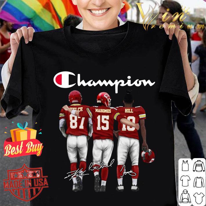 Premium Champion Kansas City Chiefs Patrick Mahomes NFL Football Signatures Shirt