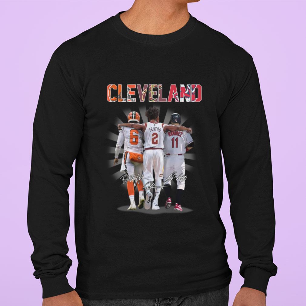 Funny Cleveland Sports Teams Cleveland Browns Cleveland Cavaliers Cleveland Indians Signatures Shirt Cleveland Sports Teams Cleveland Browns Cleveland Cavaliers Cleveland Indians Signatures Shirt 3 - Funny Cleveland Sports Teams Cleveland Browns Cleveland Cavaliers Cleveland Indians Signatures Shirt