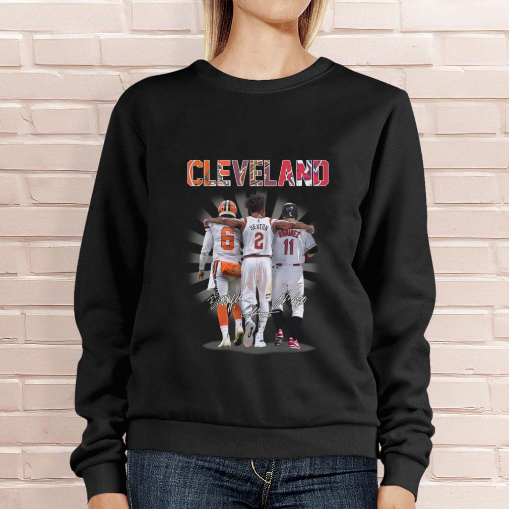 Funny Cleveland Sports Teams Cleveland Browns Cleveland Cavaliers Cleveland Indians Signatures Shirt Cleveland Sports Teams Cleveland Browns Cleveland Cavaliers Cleveland Indians Signatures Shirt 4 - Funny Cleveland Sports Teams Cleveland Browns Cleveland Cavaliers Cleveland Indians Signatures Shirt